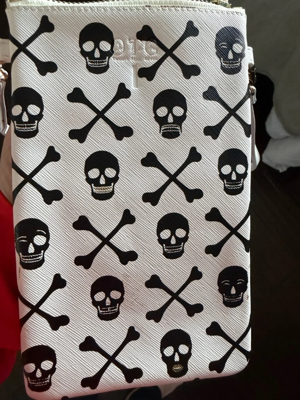 OTG 247 "On The Go" crossbody wristlet skull & bones *notes - Picture 3 of 6